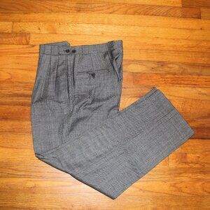 Keaton Chase x The Hub Ltd. 100% Wool Dress Pants | Made in USA | Gray